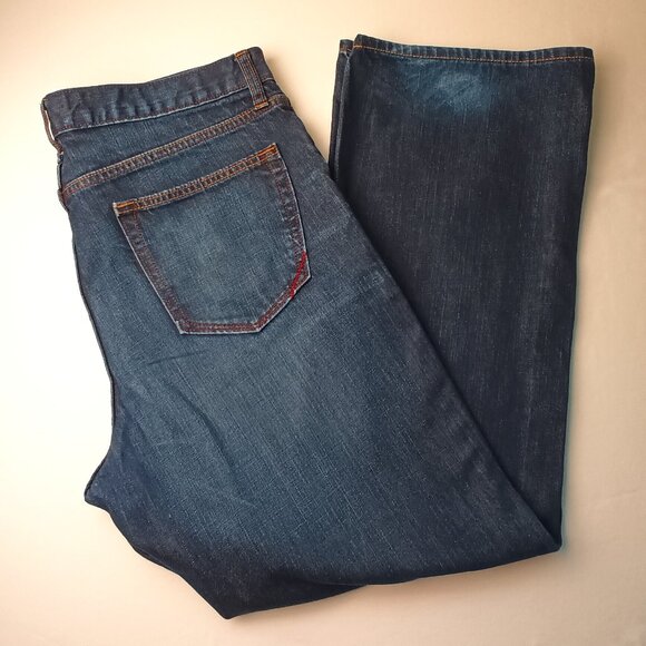 Men's Banana Republic Denim Jeans Size 35x30 Straight Leg Dark Wash Cotton - Picture 1 of 10